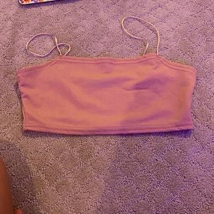 pink crop top
